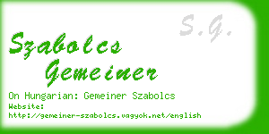 szabolcs gemeiner business card